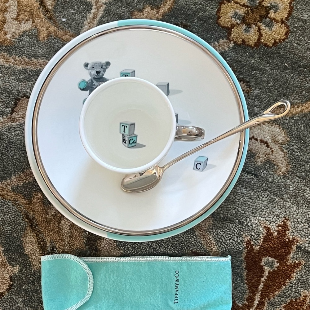Tiffany & Co. Bear and Block 3-Piece Set + Elsa Peretti Padova Silver Spoon - Picture 3 of 5
